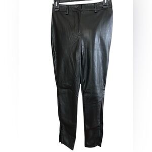 MRP Black Faux Leather Zip-Hem Skinny Pants High Rise Women’s Fits ~26” Waist